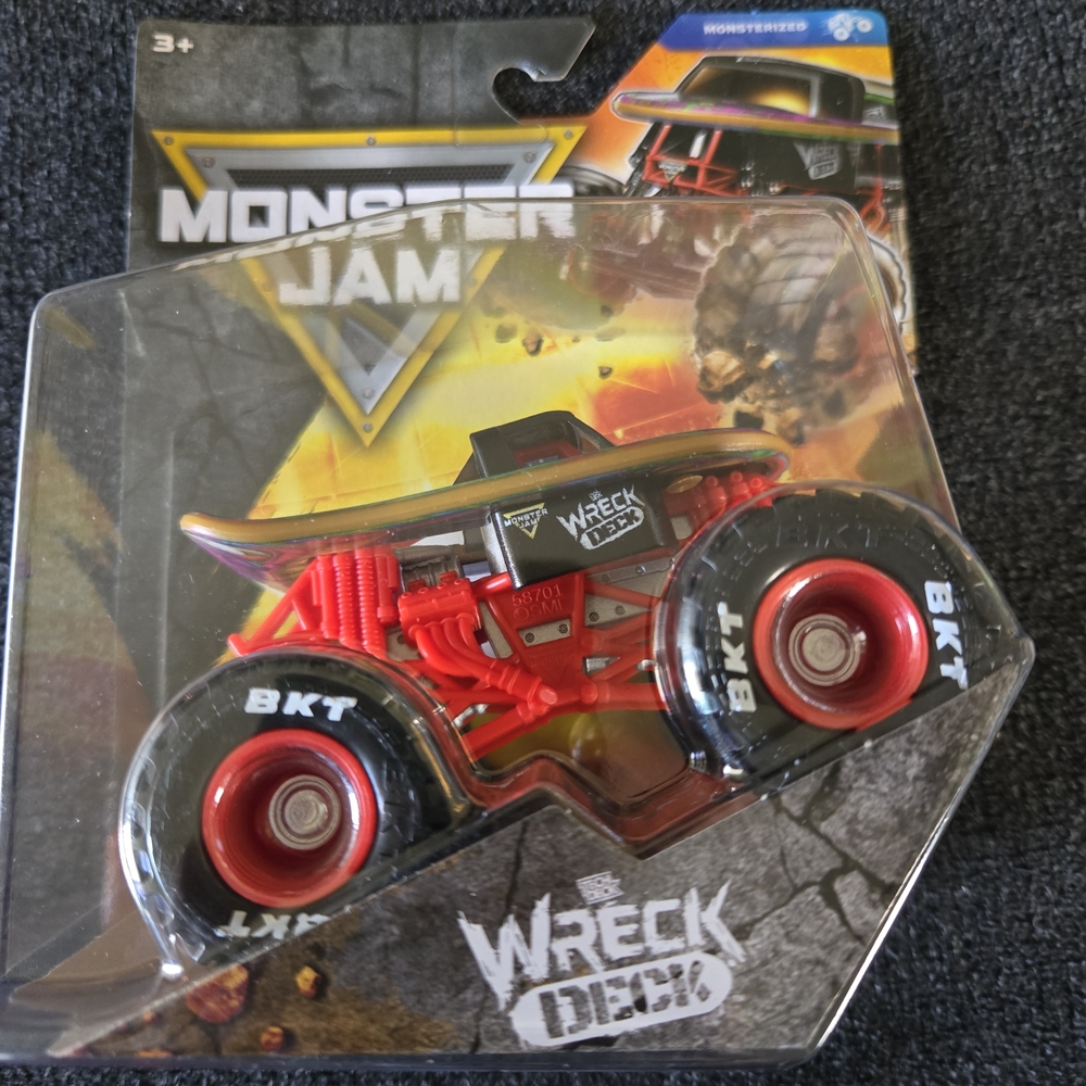 Monster Jam Wreck Deck Kids Monster Truck - Red